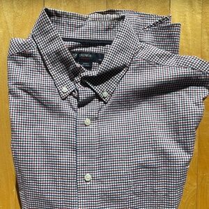 Mens large Daniel Cremieux small check button down long sleeve shirt
